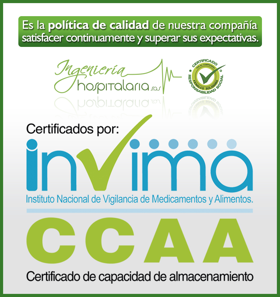 Ya tenemos el certificado de capacidad de almacenamiento del INVIMA.
